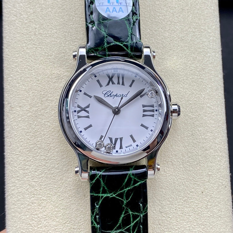 Happy Diamonds 30mm Quartz Silver White