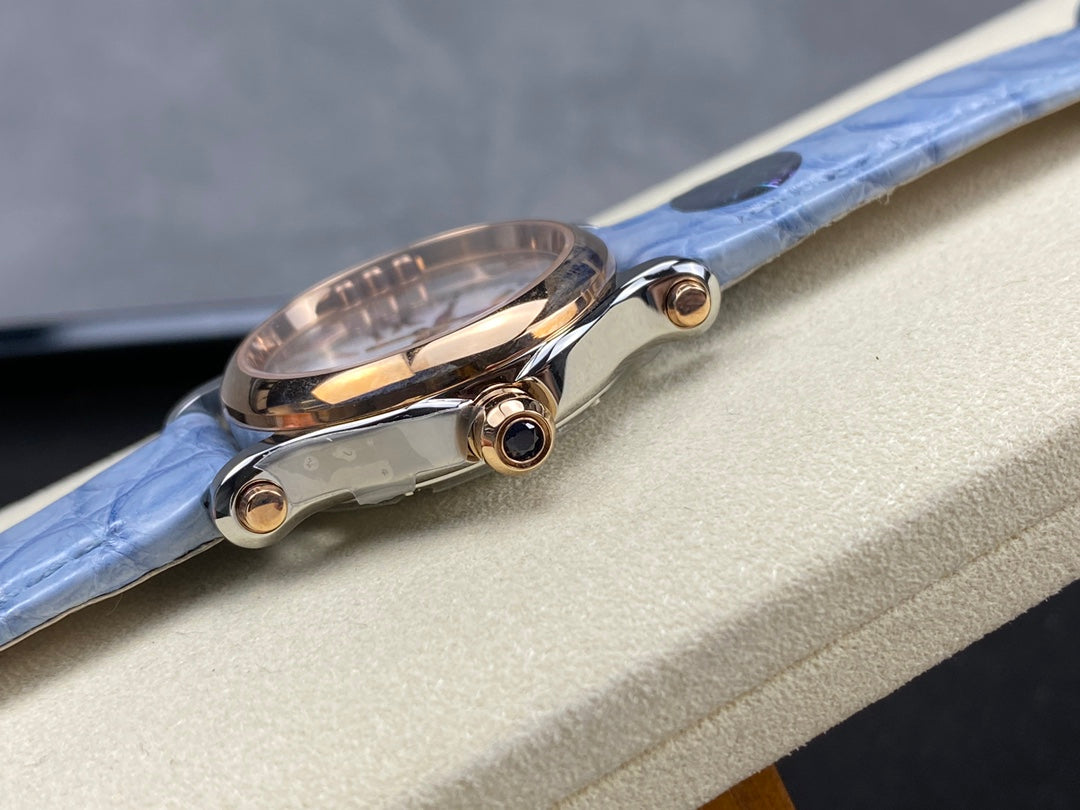Happy Diamonds 30mm Pink Gold White