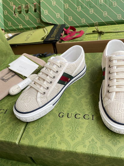 GG 26 Platform Sneaker Light Beige Monogram Canvas 632832