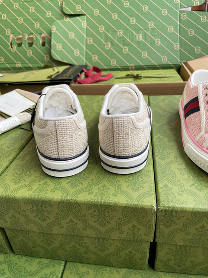 GG 26 Platform Sneaker Light Beige Monogram Canvas 632832