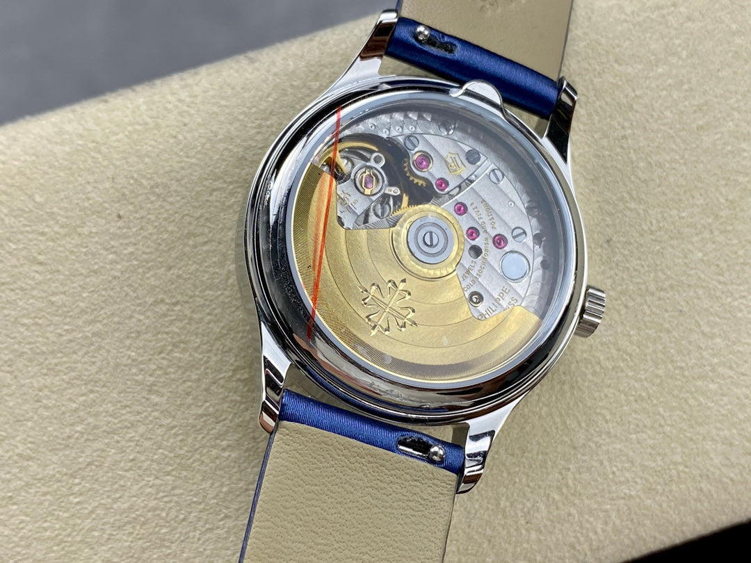 PATEK Calatrava 33mm Silver Blue Dial