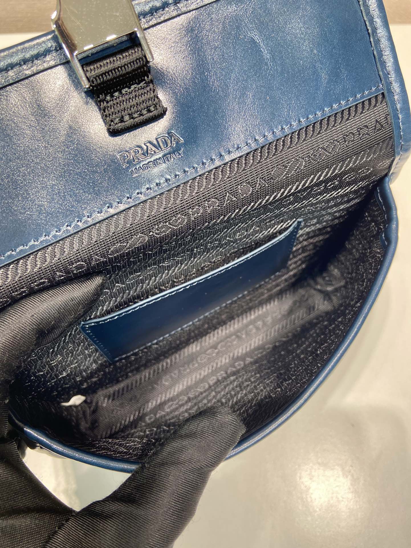 Prada 2026 Smartphone Case 18cm Denim Leather 282792