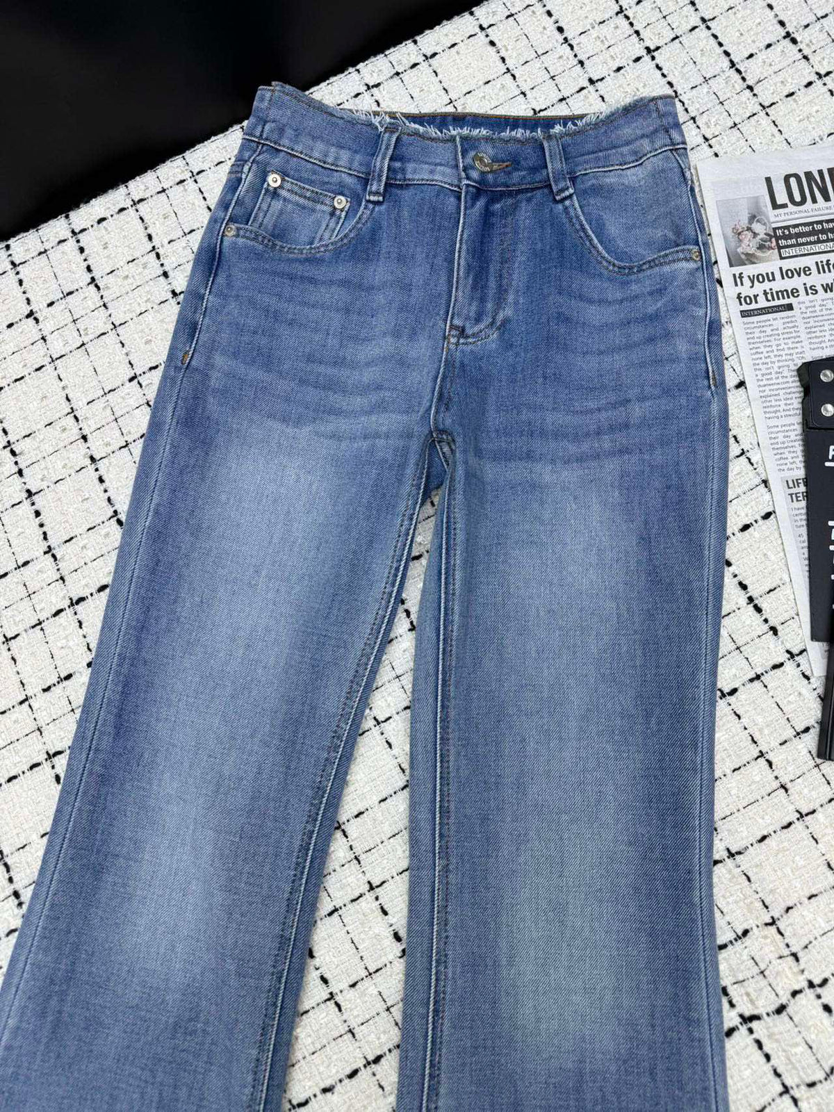 Loewe Flared Jeans Embroidered Logo Applique 404863