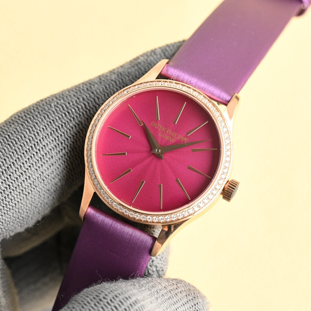 PATEK Calatrava 33mm Pink Gold Pink Dial