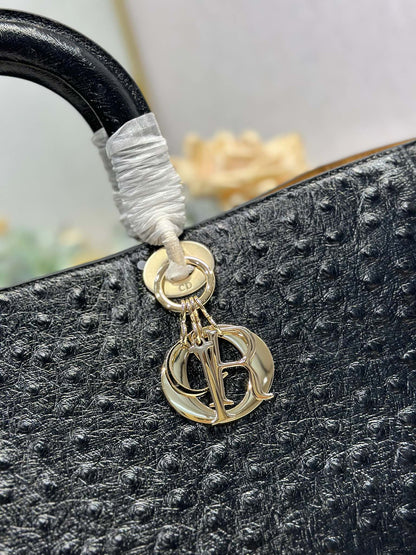 Dior 2026 Toujours Bag Black Embossed Calfskin 288195