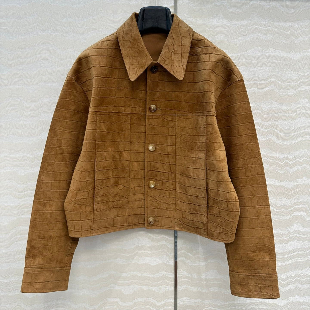 Loewe 25 Suede Jacket Windsor Tan