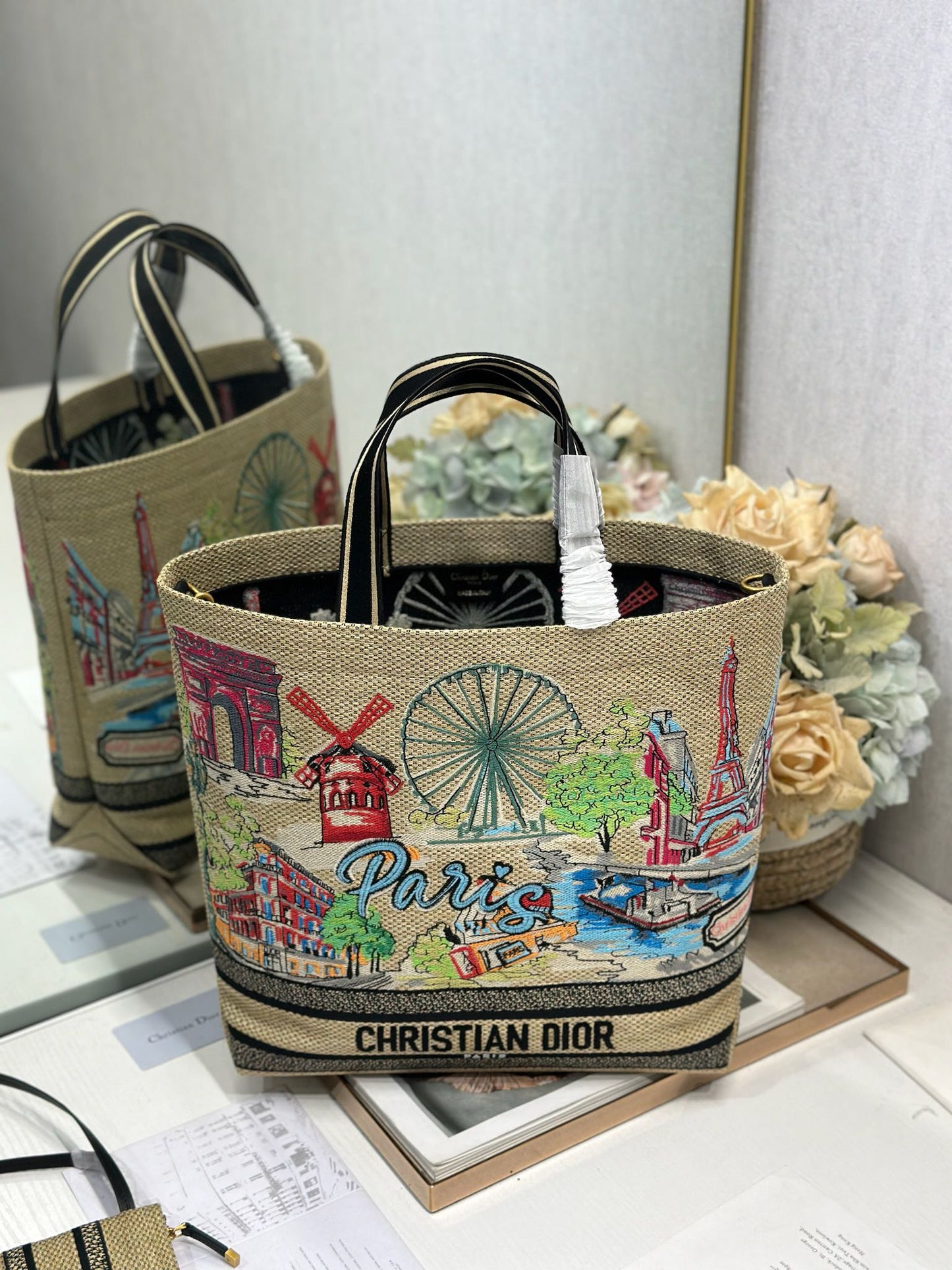 Dior 2026 City Postcard Resort Style Handbag "Paris Exclusive" Canvas 288604