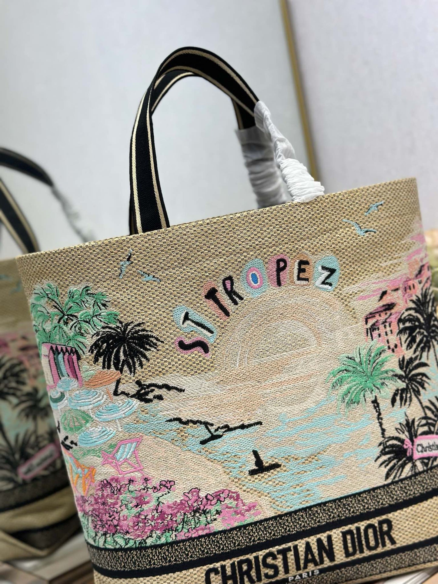 Dior 2026 City Postcard Resort Style Handbag "Saint-Tropez Limited Edition" Canvas 288606