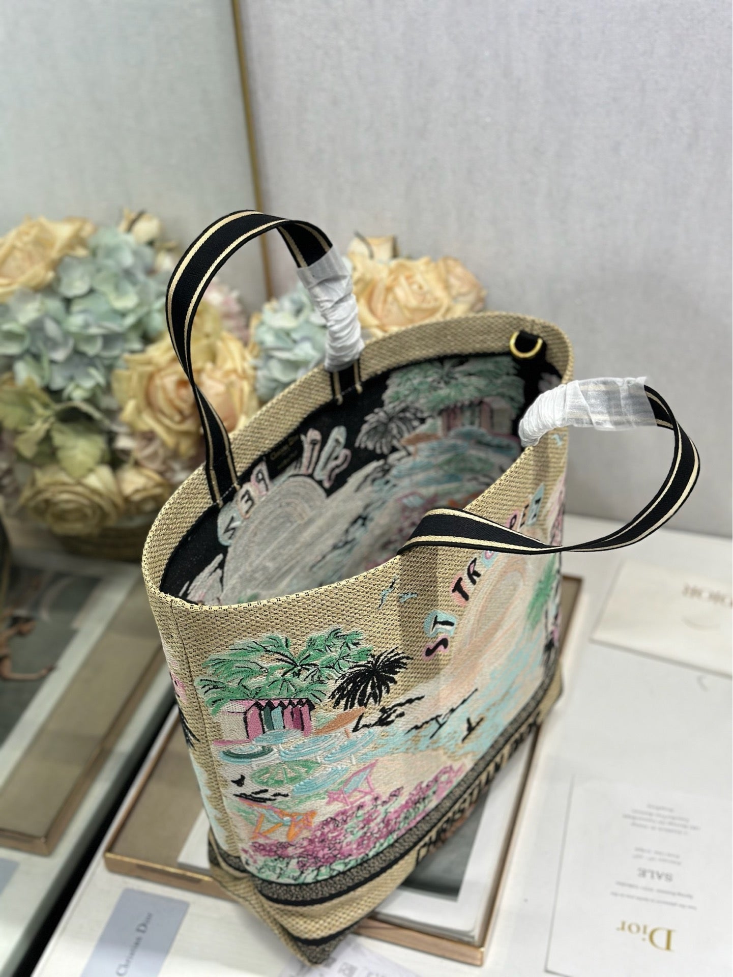 Dior 2026 City Postcard Resort Style Handbag "Saint-Tropez Limited Edition" Canvas 288606