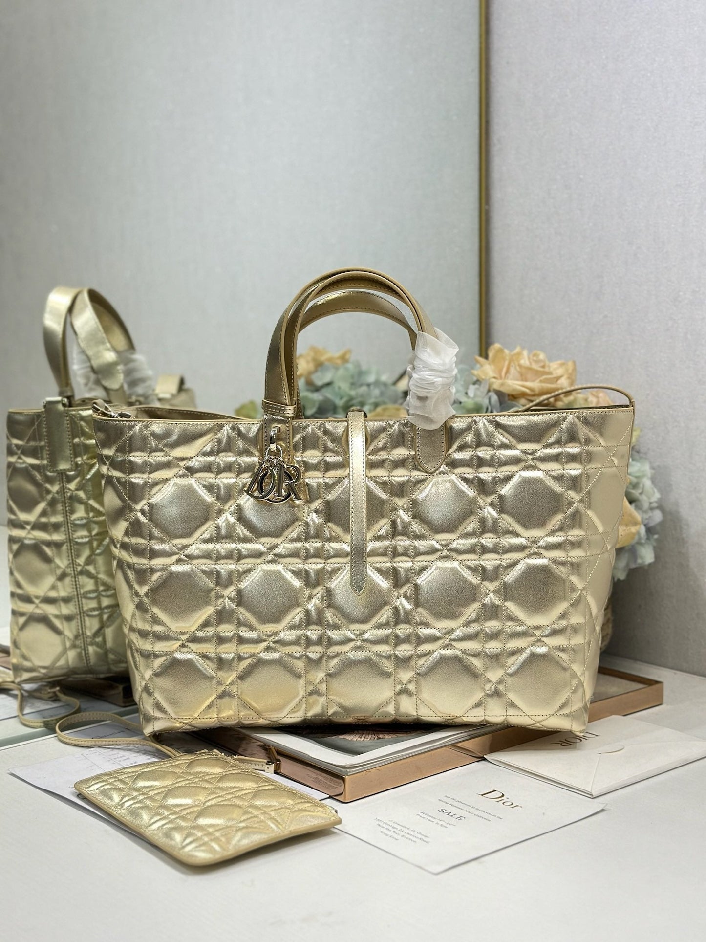 Dior 2026 Toujours Bag Gold Calfskin 288529