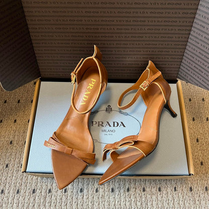 PRA 26S High-Heeled Sandals 60 Camel Brown Cowhide 627446
