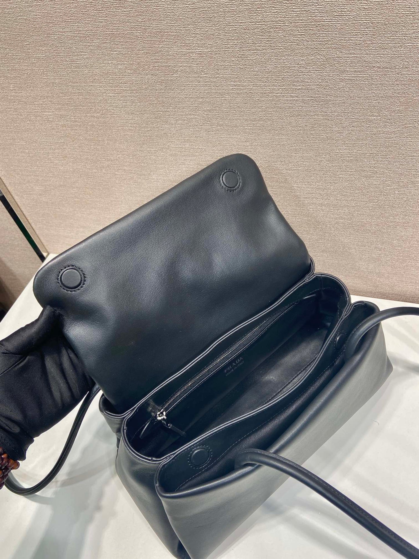 Prada 2026 Passage Bag 28cm Black Leather 282812
