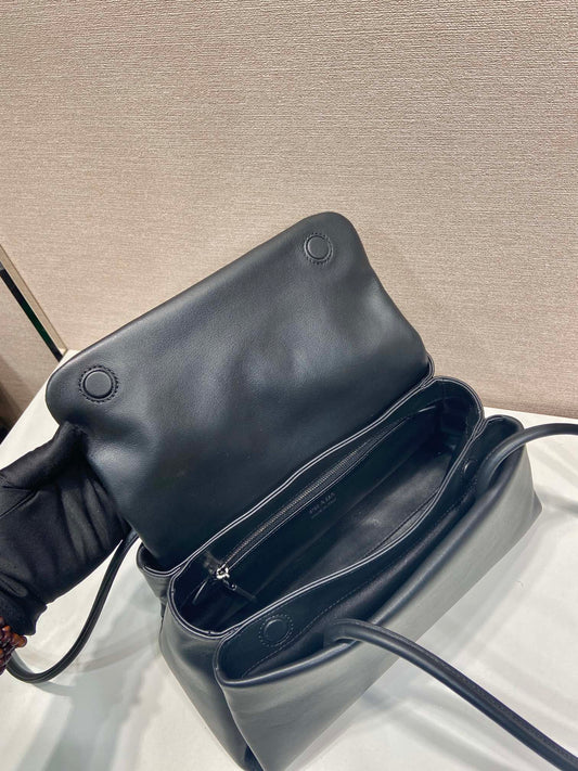 Prada 2026 Passage Bag 28cm Black Leather 282812