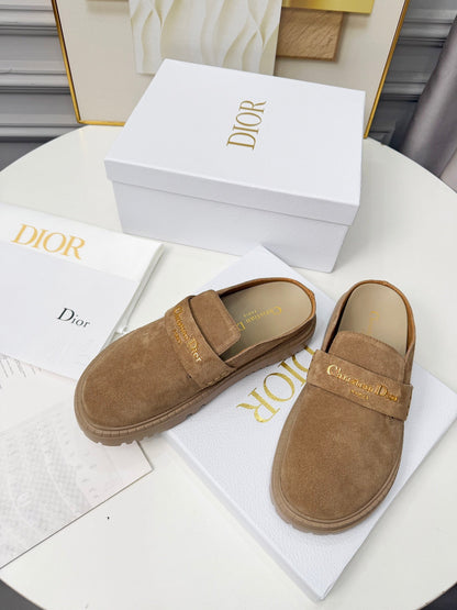 Dior 2026 Mule Light Brown Suede Cowhide 717873