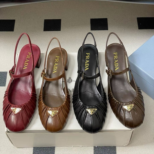 Prada 2026 Heel Slingback 40mm Sheepskin 715591