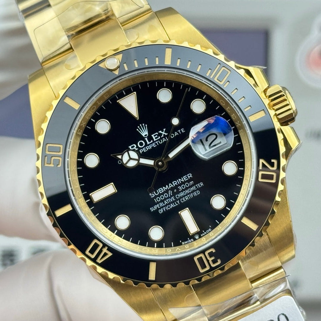 Rolex Submariner Date Gold Case Black Ceramic Dial