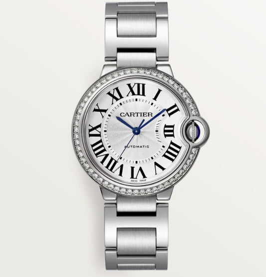 Cartier Ballon Bleu De Cartier 36mm Diamond Stainless Steel Case