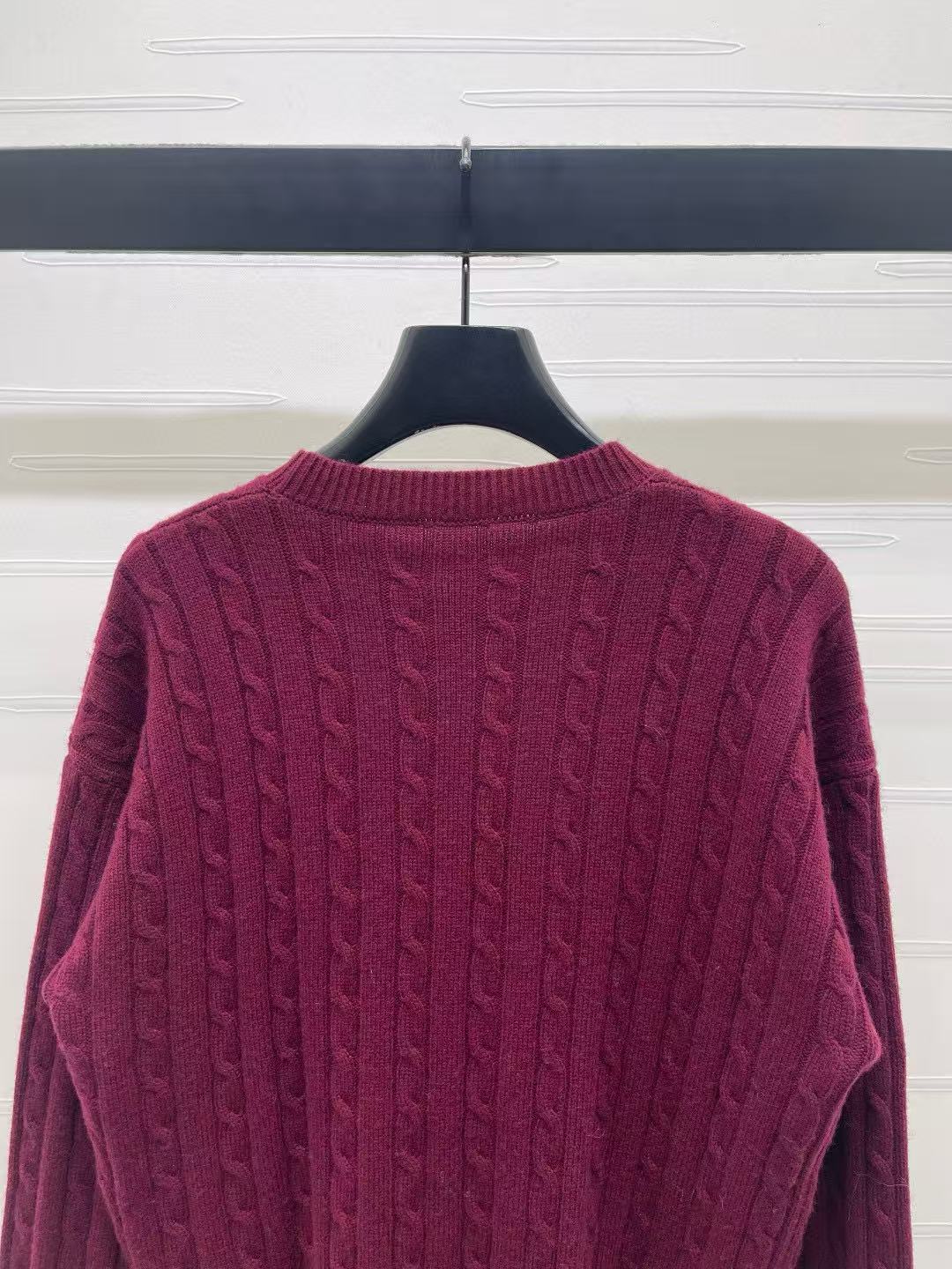 LOEWE Layered cable-knit wool sweater