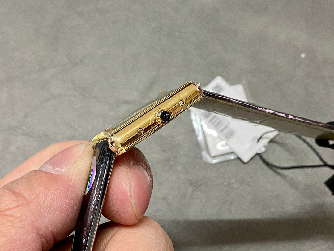 Cartier Tank Louis Black Lacquer Dial Yellow Gold
