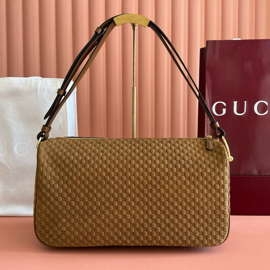 Gucci 2026 Half Horsebit 38cm Caramel Brown Suede