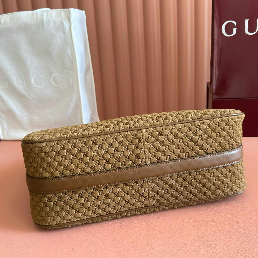 Gucci 2026 Half Horsebit 38cm Caramel Brown Suede