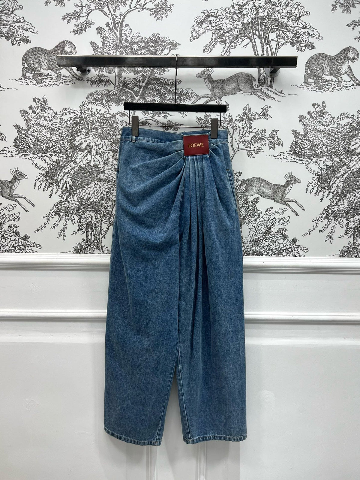 Loewe Draped Jeans Blue Denim