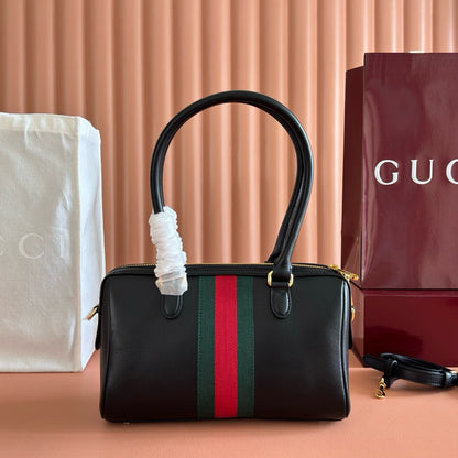 Gucci 2026 Borsetto Boston Bag 28cm Black Leather