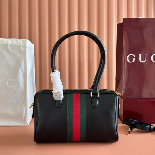 Gucci 2026 Borsetto Boston Bag 28cm Black Leather