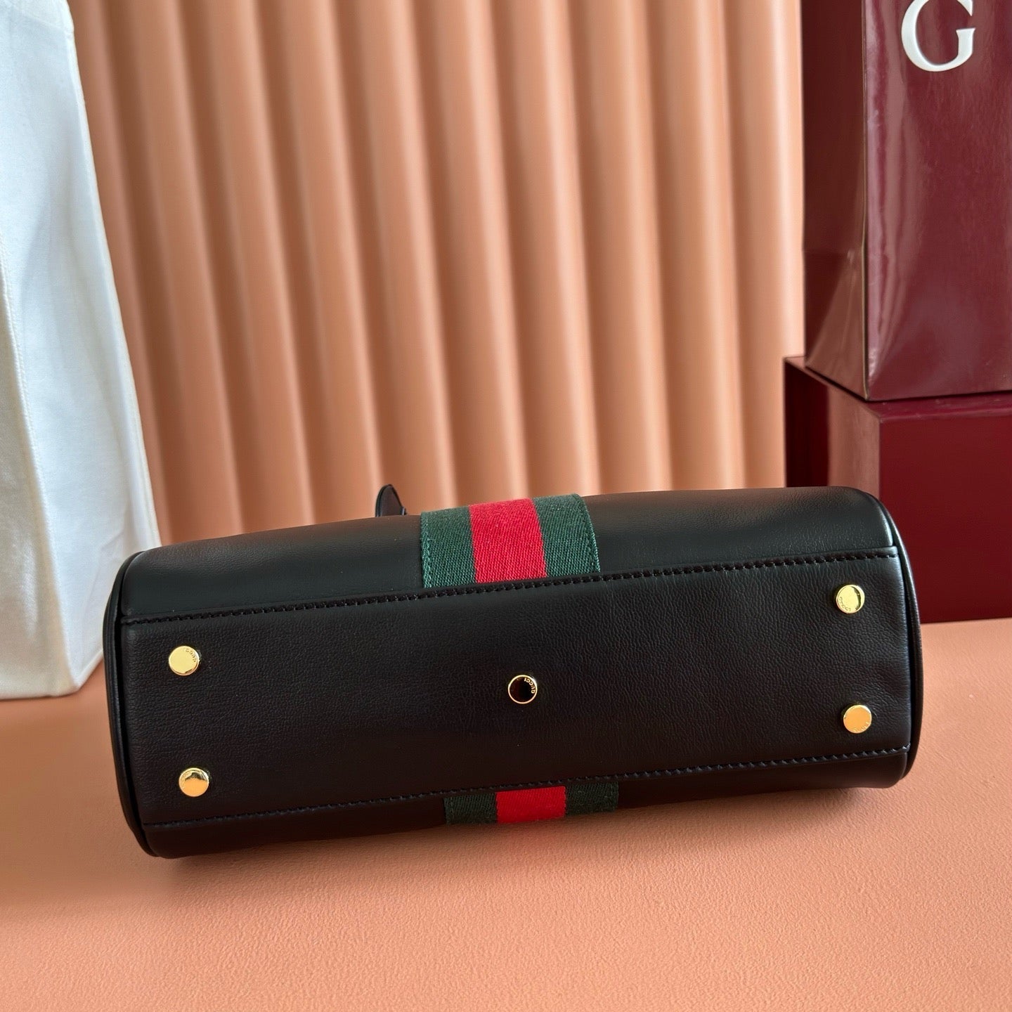 Gucci 2026 Borsetto Boston Bag 28cm Black Leather