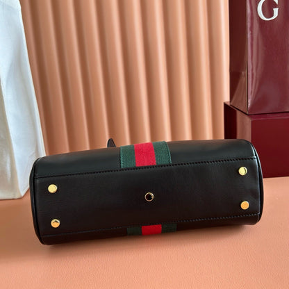 Gucci 2026 Borsetto Boston Bag 28cm Black Leather