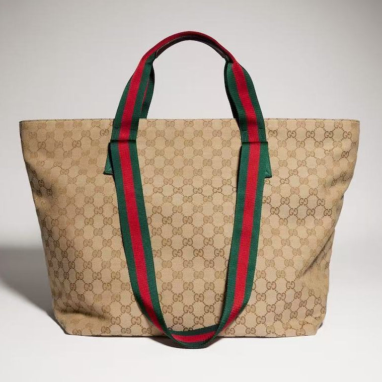 Gucci 2026 Tote Bag 36cm Sand Brown Canvas