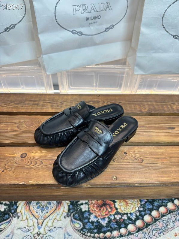 Prada 2026 Mule Black Leather