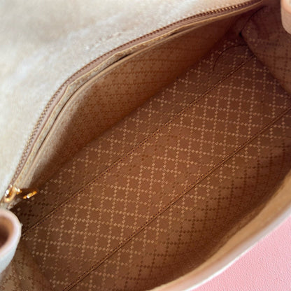 Gucci 2026 Paparazzo Shoulder Bag 30cm Beige Red Green Suede Leather