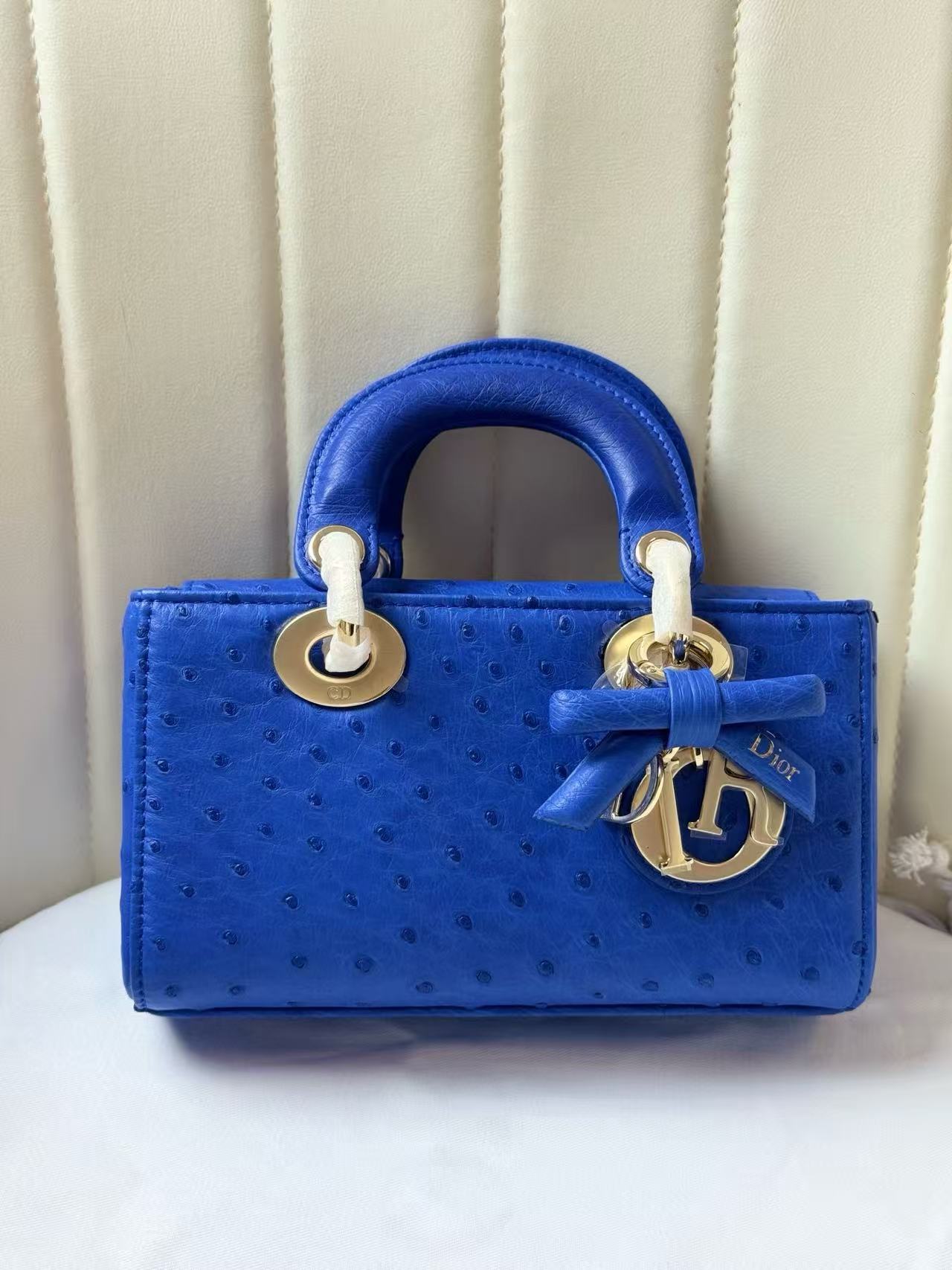 Dior 2026 Lady D-Joy Bag 19cm Ostrich Leather