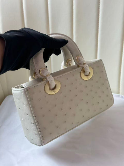 Dior 2026 Lady D-Joy Bag 19cm Ostrich Leather