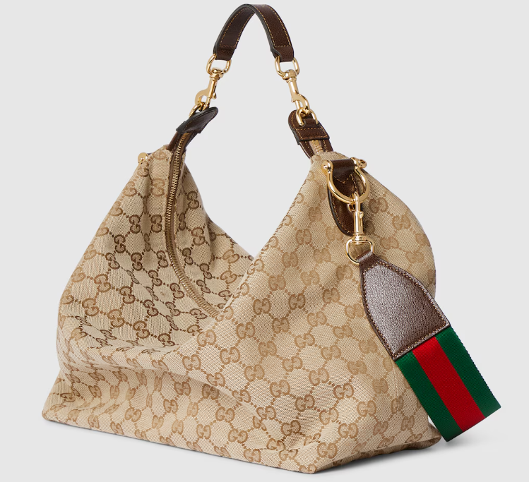 Gucci 2026  Brera Bag Sand And Dark Brown Canvas Leather