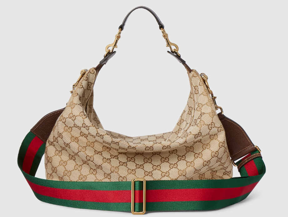 Gucci 2026  Brera Bag Sand And Dark Brown Canvas Leather