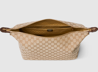 Gucci 2026  Brera Bag Sand And Dark Brown Canvas Leather