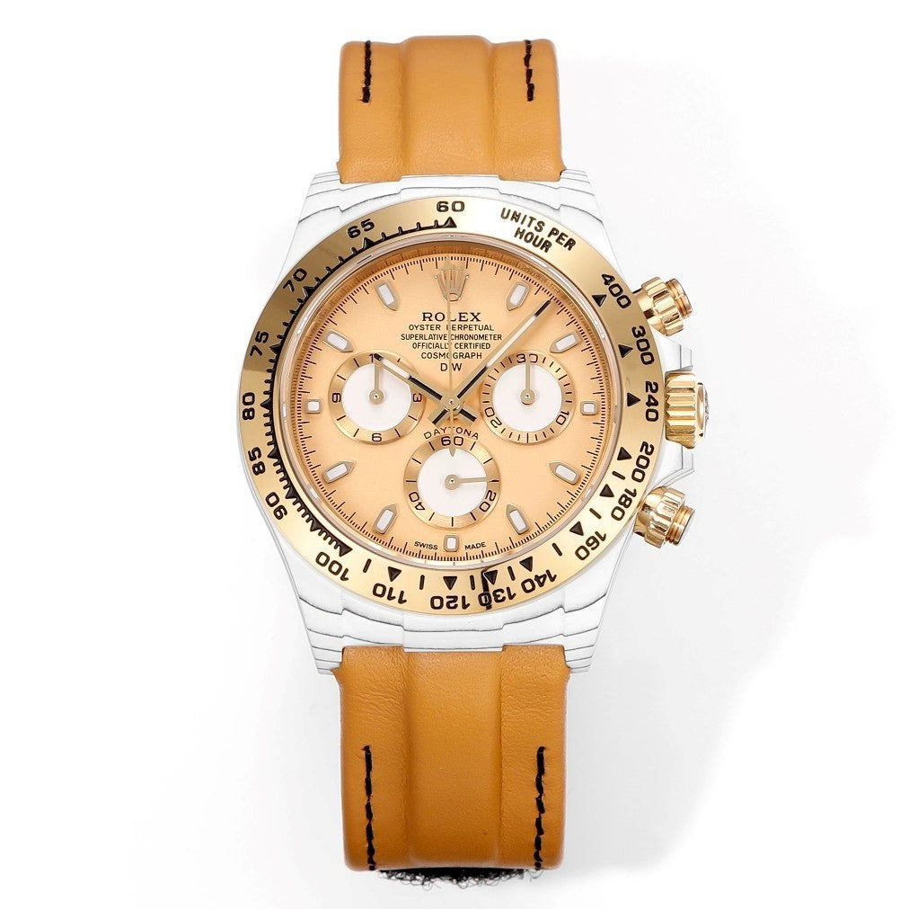 Daytona 40mm Demi DIW White Carbon Replica