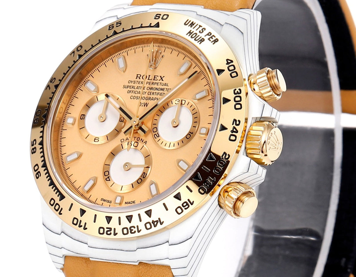 Daytona 40mm Demi DIW White Carbon Replica