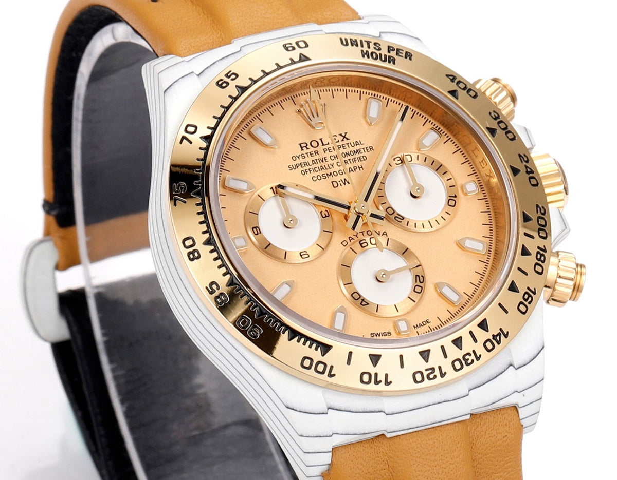 Daytona 40mm Demi DIW White Carbon Replica