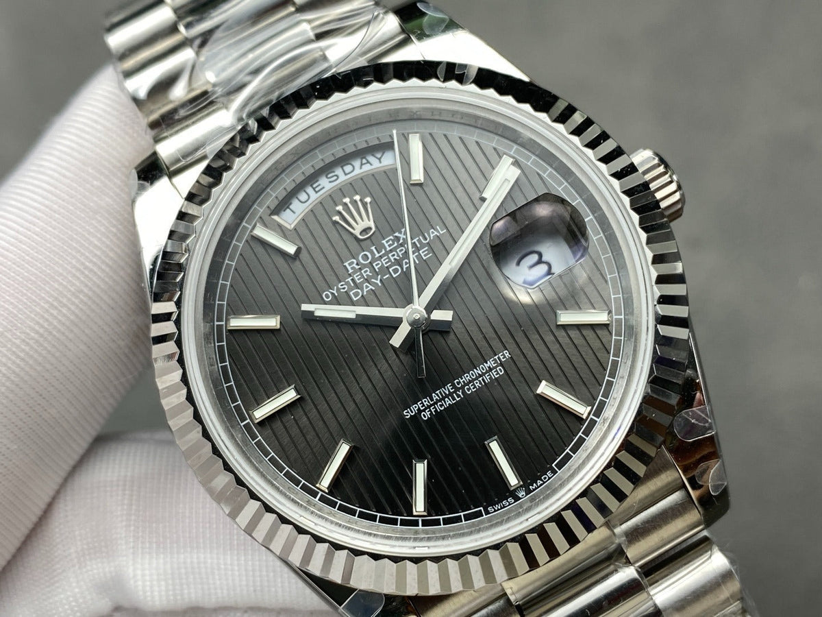 Rolex Day-Date 40mm Silver Black