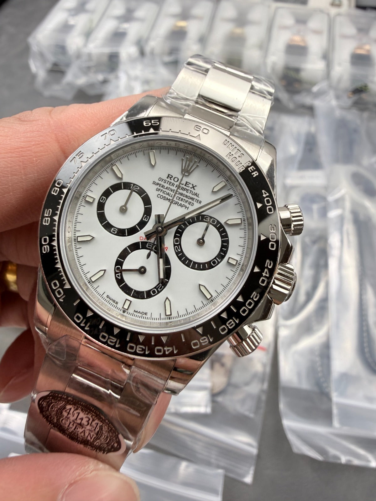 Rolex 25 Daytona 40mm Silver Black White High Verison