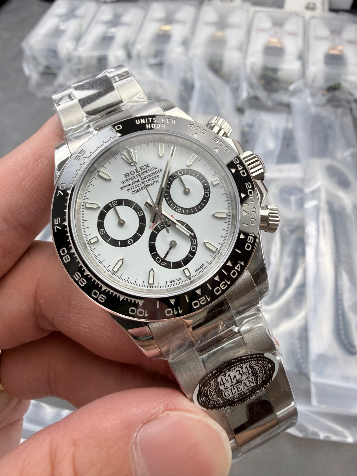 Rolex 25 Daytona 40mm Silver Black White High Verison