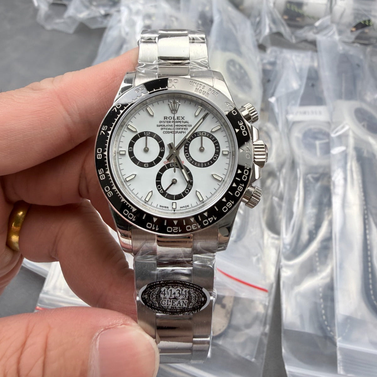 Rolex 25 Daytona 40mm Silver Black White High Verison