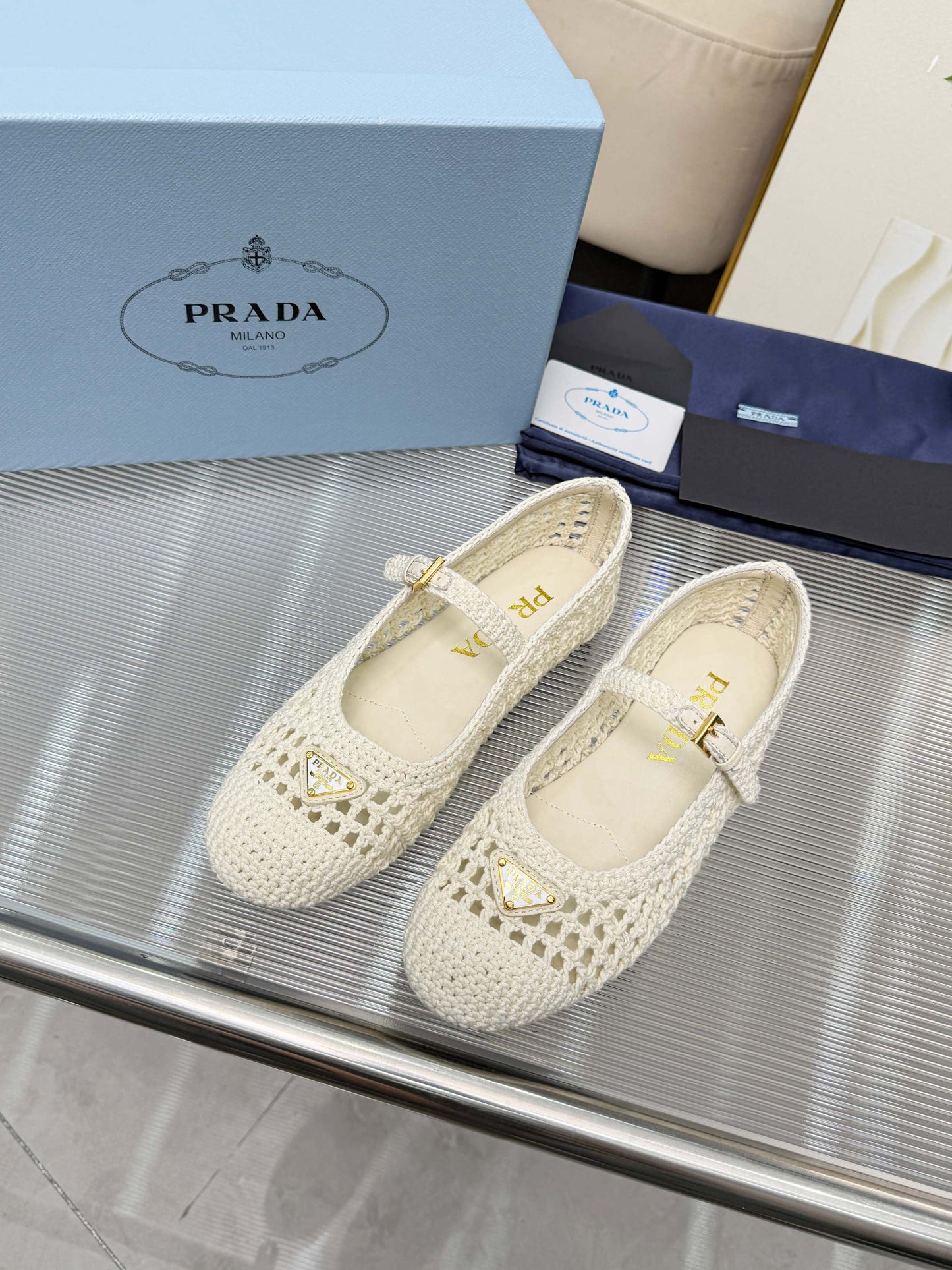 Prada 2026 Ballet Flat Wool 715518