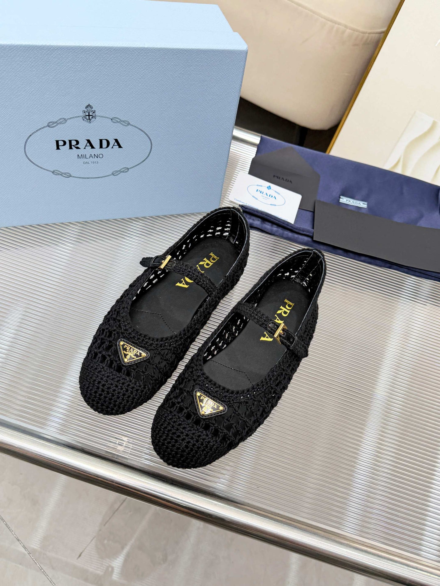 Prada 2026 Ballet Flat Wool 715518