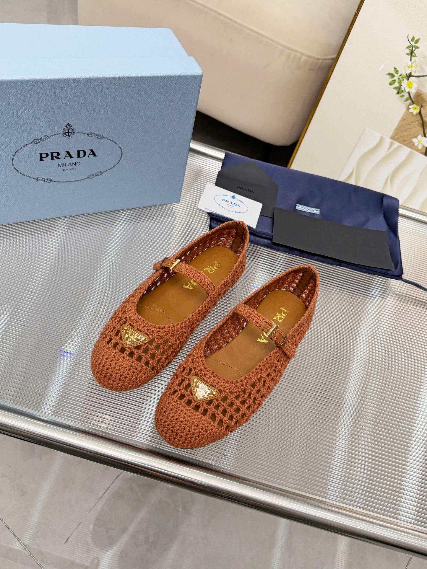 Prada 2026 Ballet Flat Wool 715518