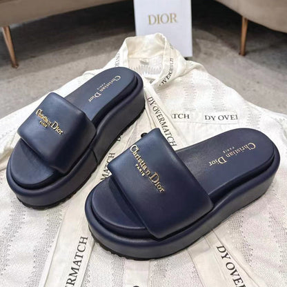 Dior 2026 D-Lane Platform Slide Padded Lambskin 713666