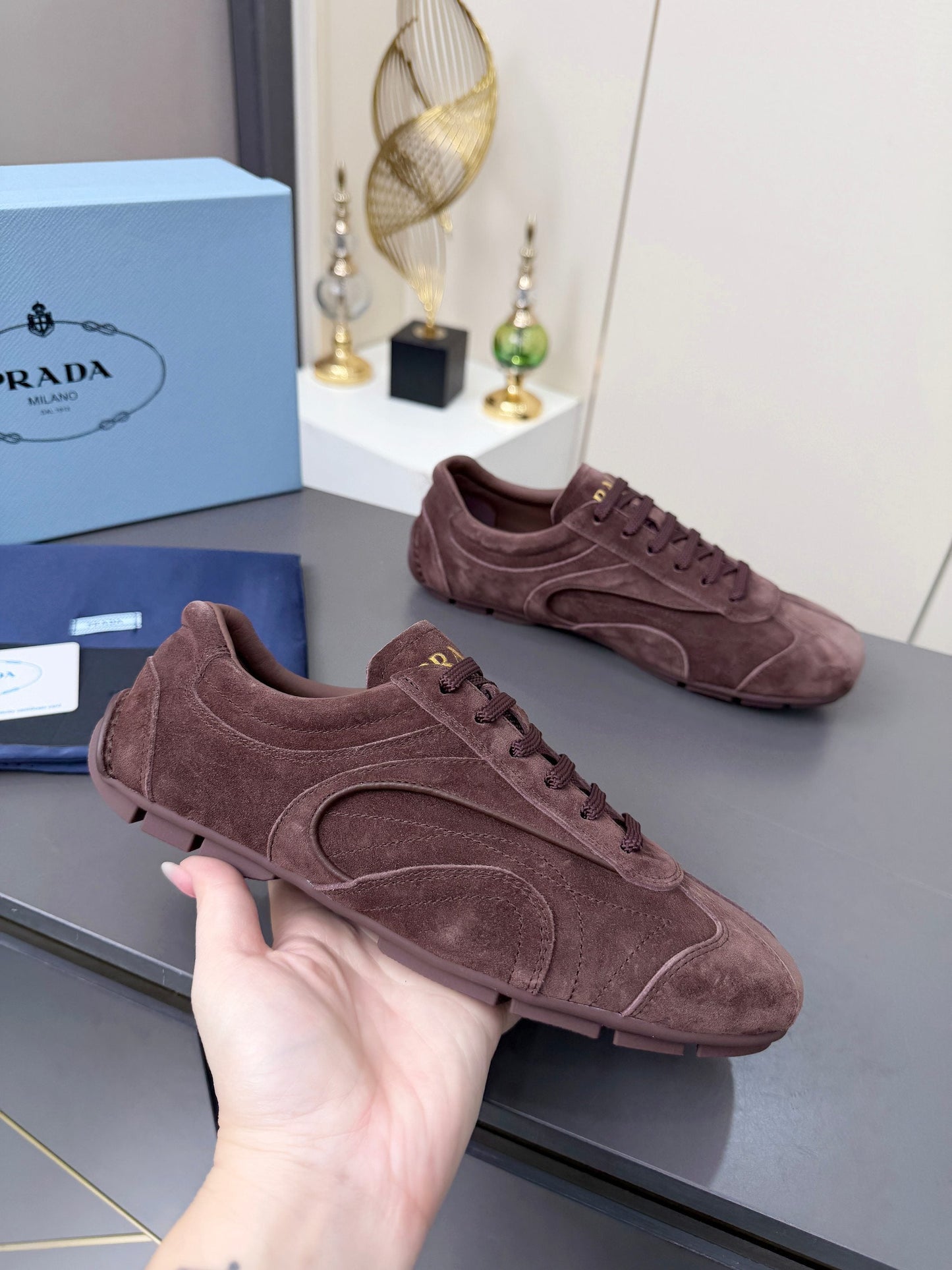 Prada 2026 Casual Sneakers Suede 732926